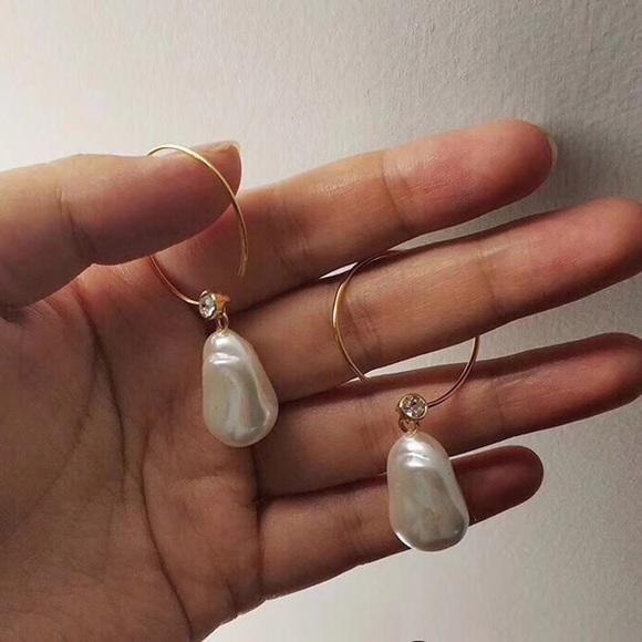 Last one Faux pearl Earrings Art deco European design - Picture 8 of 9